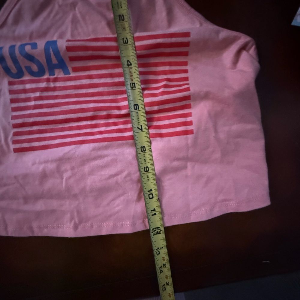 IML Women's USA Flag Patriotic Halter Top USA Cropped Top NWOT Size L XL or XXL - Picture 10 of 10